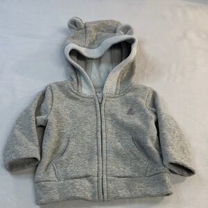 GAP - 0-3M - Cozy Grey Baby Hoodie